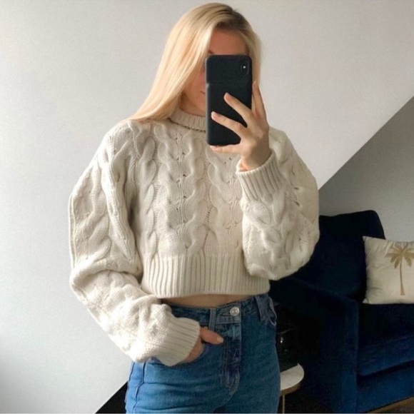 ZARA LIMITED EDITION CHAIN CASHMERE SWEATER SIZE M - Picture 11 of 12